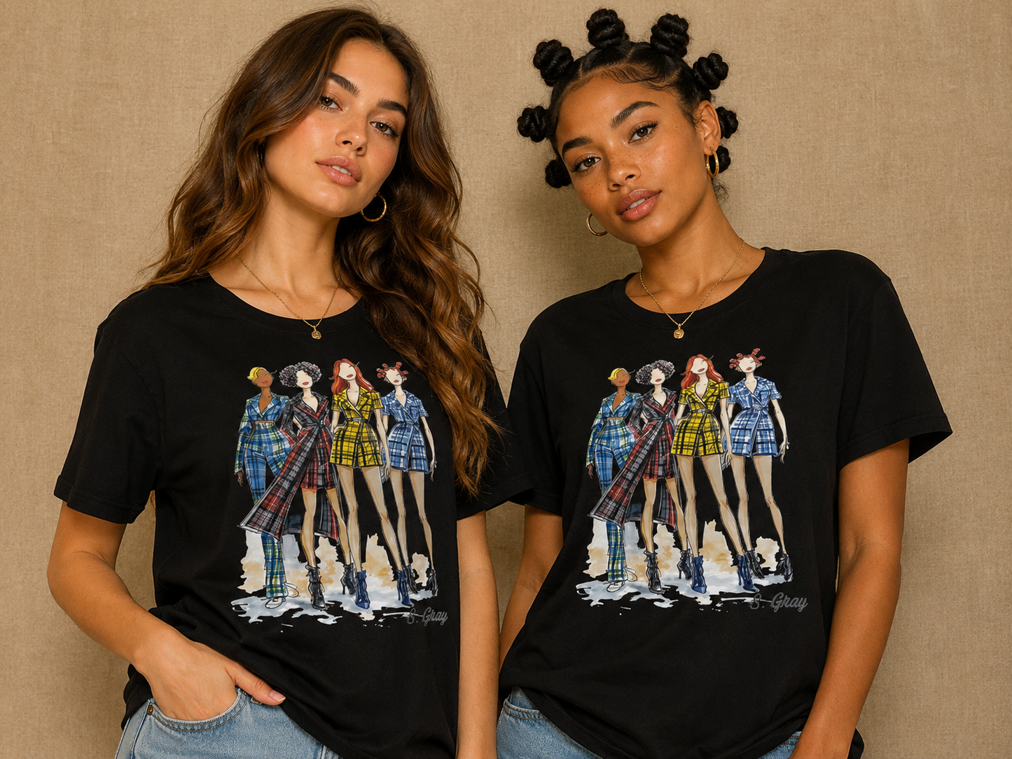 SGC Plaid Parade™ Fashion Figures Tee