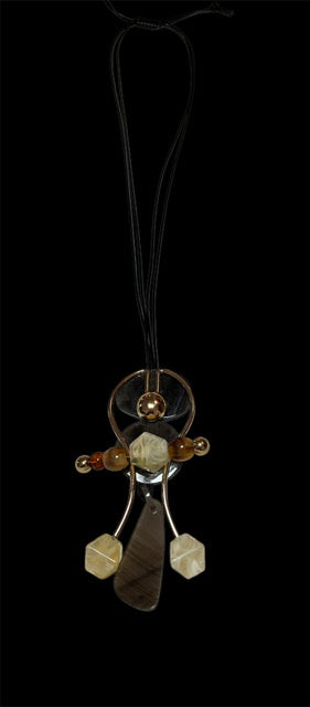 Sheila Gray Abstract Pendant Necklace