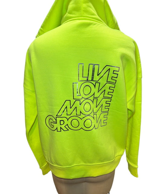 Limelight Green Neo Zip Front Hoodie