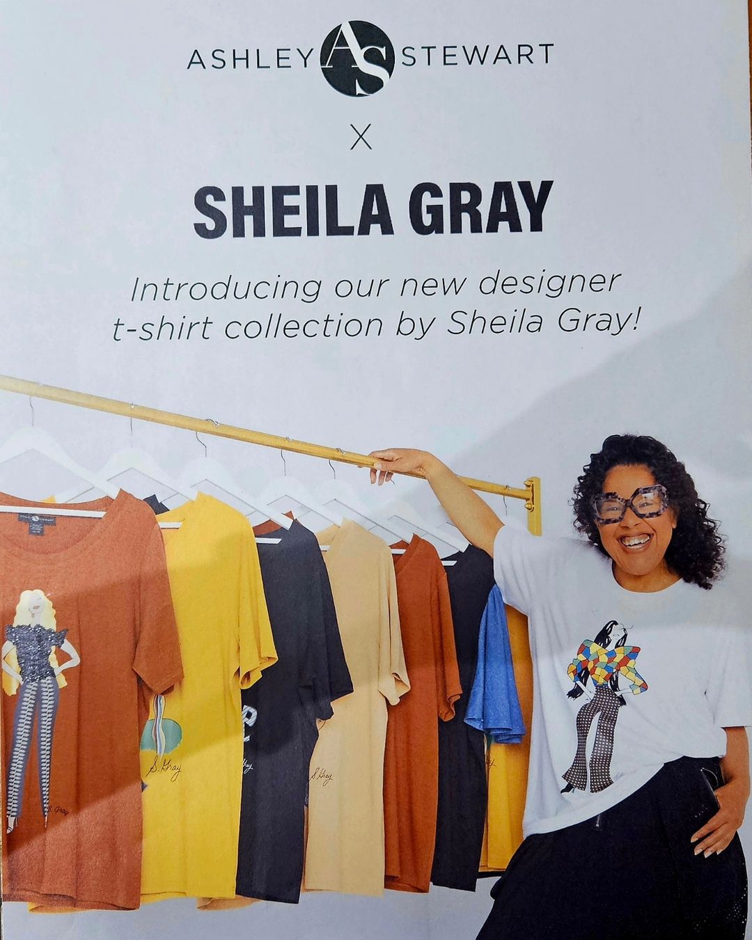 Sheila Gray Collection Tee Collaboration with Ashley Stewart