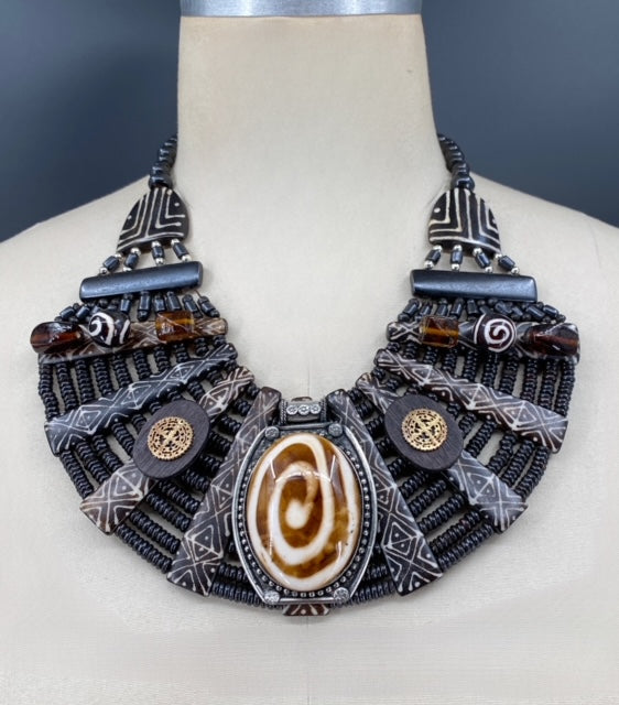 Wooden Tribal Wonder Necklace