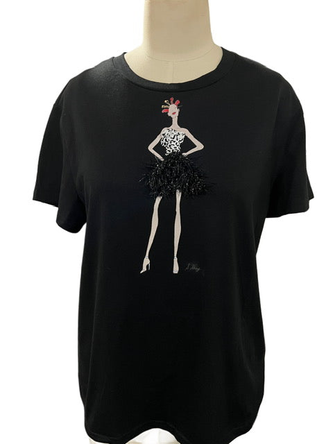 Leopard Shag 3D textural Tee