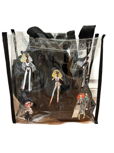 Sheila Gray Collection Fashion Friends Clear Tote