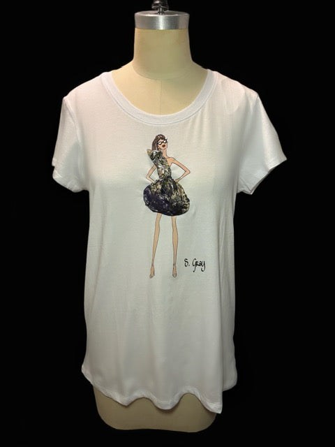 Golden Gaze Goddess T Shirt