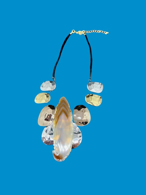 Silver and Golden Icing Necklace