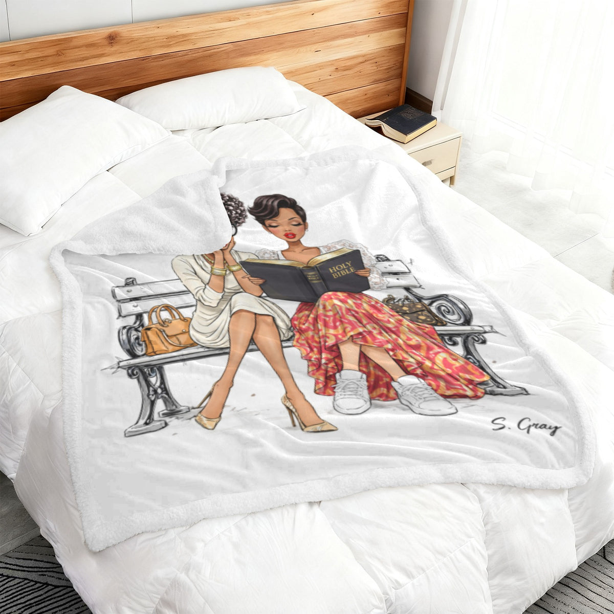 Sisters In Christ Sherpa Blanket