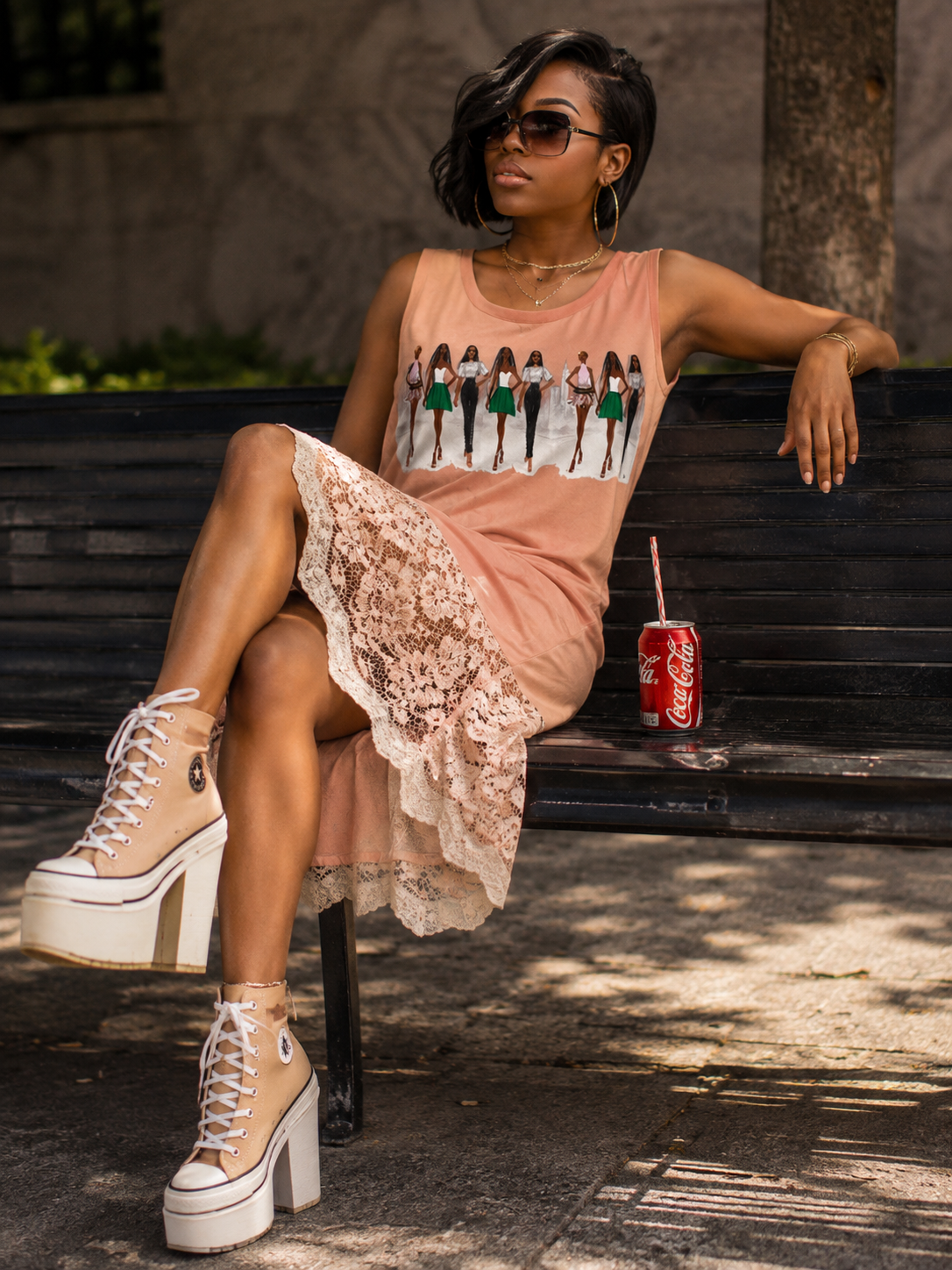 SGC Walking Proud™ Lace T-Shirt Dress