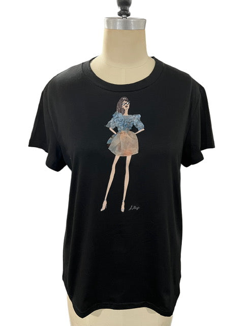 Blue Pastels 3D Textural Tee