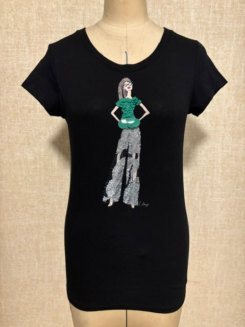 Emerald Glam™ 3D Textural Tee