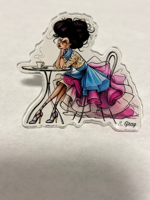 High Fashion Tea Time Pin