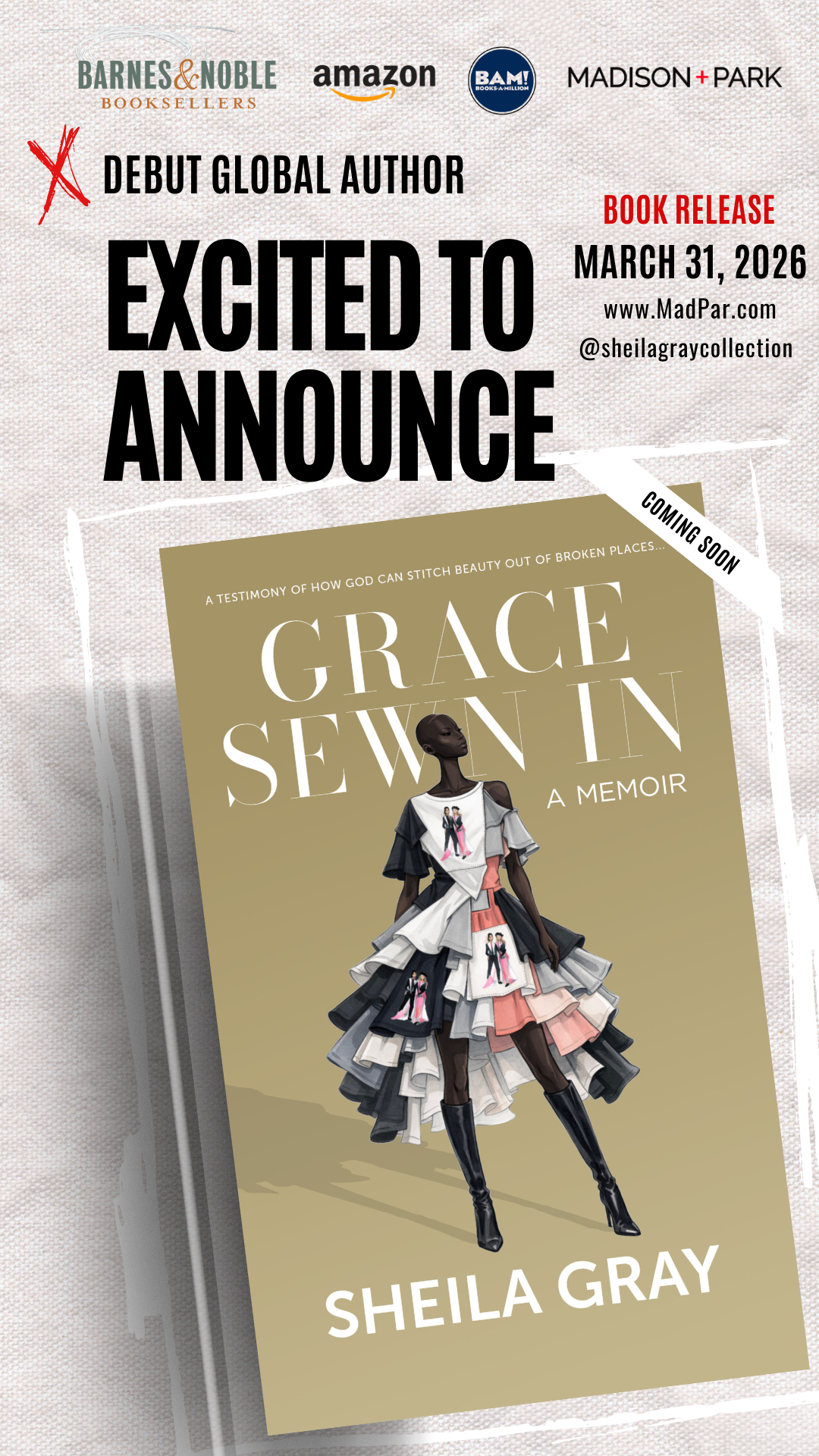 New Book -Grace Sewn By Sheila Gray