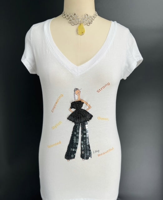 Flared Sparkle Shine Tee