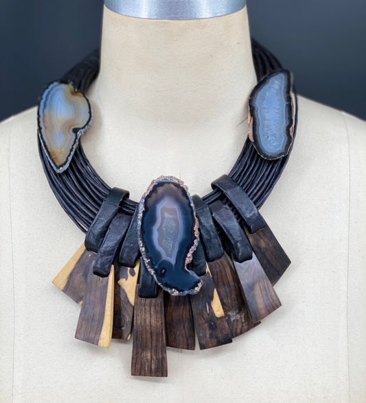Vegan Leather Loops Necklace