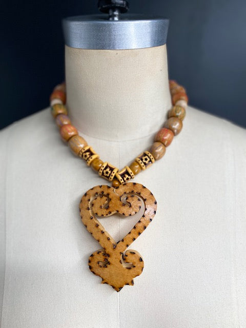 Painted Heart Necklace