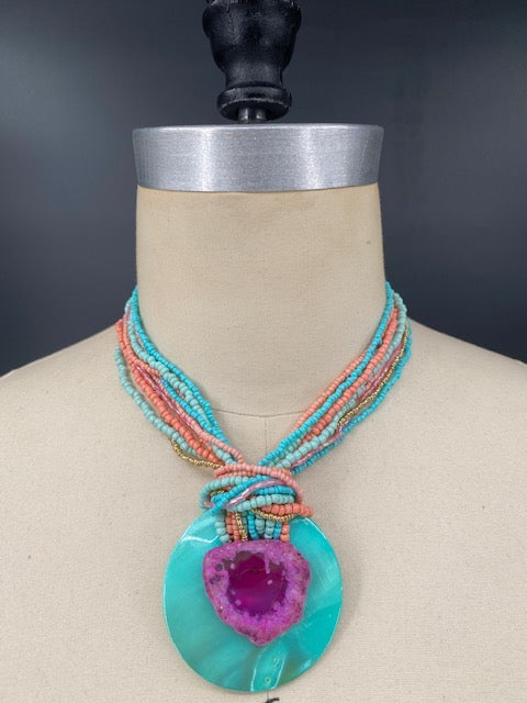 Candy Coated Swirl Necklace